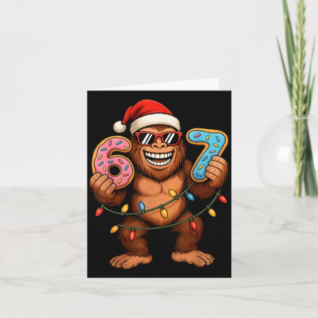Carte Funny 67 Meme Christmas Bigfoot For Kids Teens  (Devant)