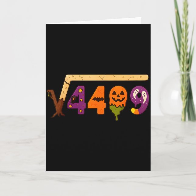 Carte Funny 67 Meme Math Teacher 6 7 Halloween Square Ro (Devant)