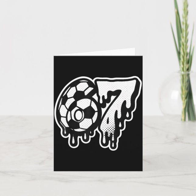 Carte Funny 67 Meme Slang Soccer Ice Cream Drip Six Seve (Devant)