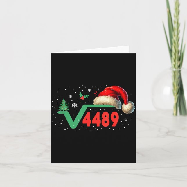 Carte Funny 67 Meme Square Root 4489 Slang Math Teacher  (Devant)