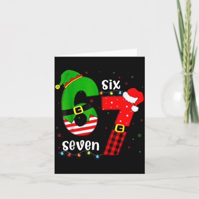 Carte Funny 67 Six Seven Christmas Boys Girls Kids Teens (Devant)