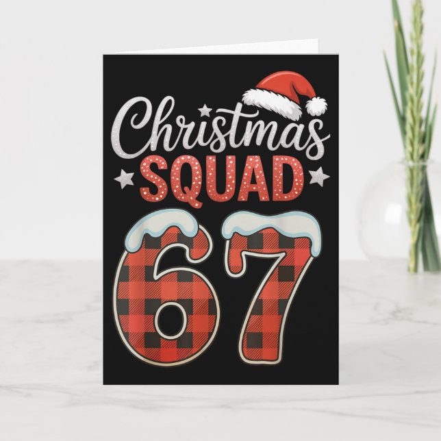 Carte Funny 67 Six Seven Meme Brainrot 67 Christmas Squa (Devant)