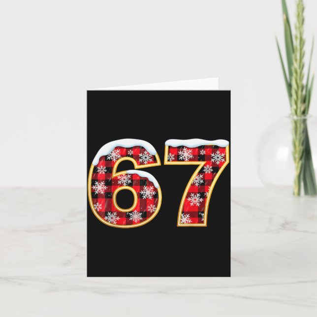 Carte Funny 67 Six Seven Meme Brainrot Cringe Christmas  (Devant)