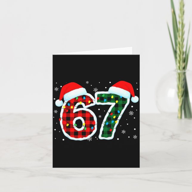 Carte Funny 67 Six Seven Meme Christmas Pajamas Holiday  (Devant)