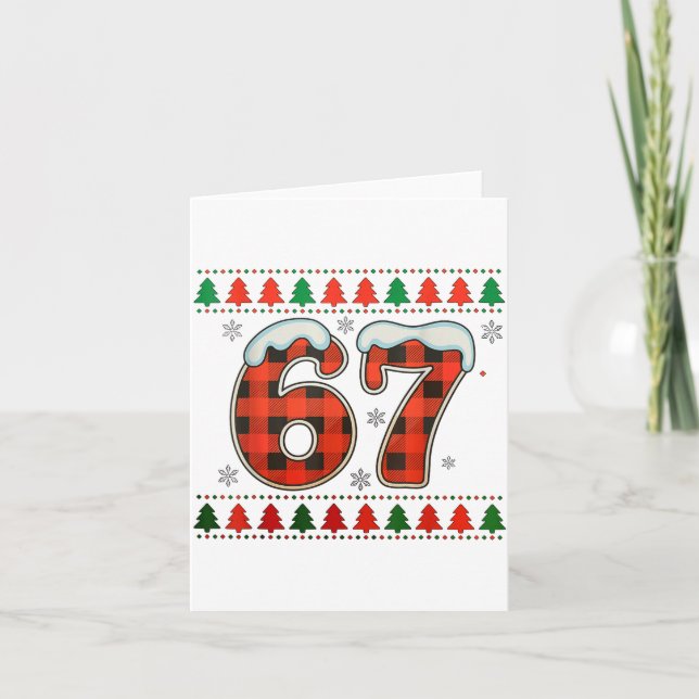 Carte Funny 67 Six Seven Squad Meme Christmas Ugly Sweat (Devant)