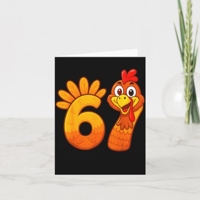 Carte Funny 67 Thanksgiving Meme Turkey Six Seven Costum (Devant)
