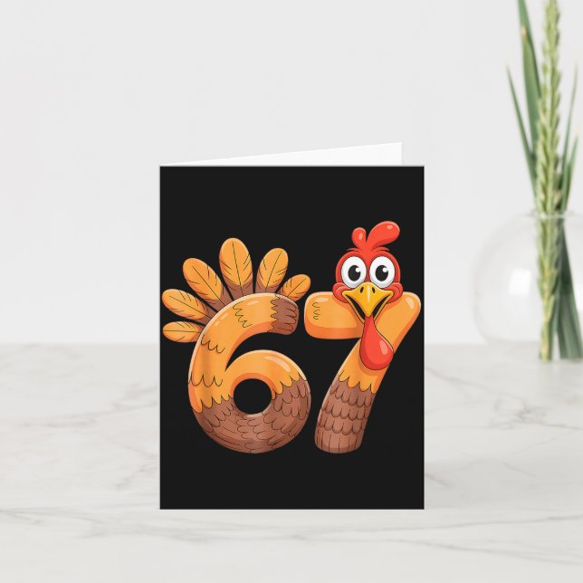 Carte Funny 67 Thanksgiving Turkey  (Devant)
