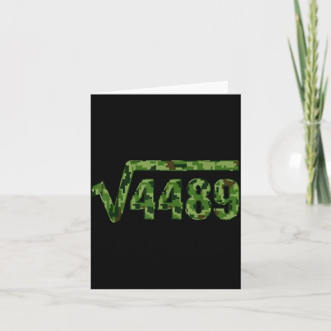 Carte Funny 67 Trendy Square Root 4489 Camo Tee  (Devant)