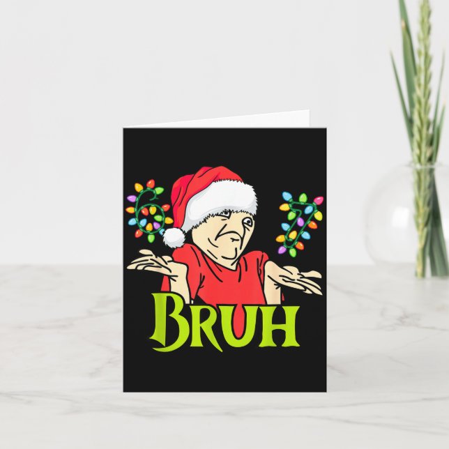 Carte Funny 6 7 Bruh Merry Christmas Santa 67 Meme Men W (Devant)