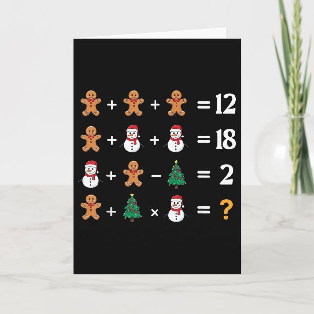 Carte Funny 6 7 Meme Christmas Order Of Operations Math  (Devant)