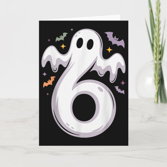 Carte Funny 6 Ghost Meme Halloween Costume Matching Desi (Devant)