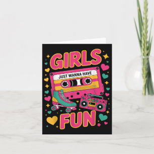 Carte Funny 80s Filles Juste Veux Avoir Un Clic Retro Vi