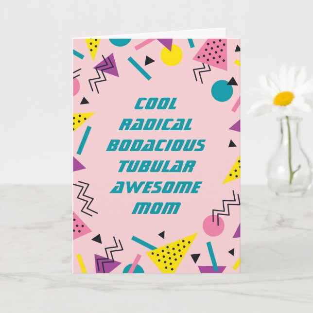 Carte Funny 80s Slang Fête des mères (Petite plante)