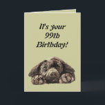 Carte Funny 99th Birthday Personnaliser Labrador Retriev<br><div class="desc">Funny 99e anniversaire,  Labrador Retriever</div>