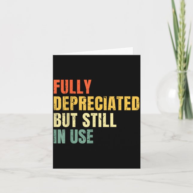 Carte Funny Accounting Retro Fully Depreciated But Still (Devant)