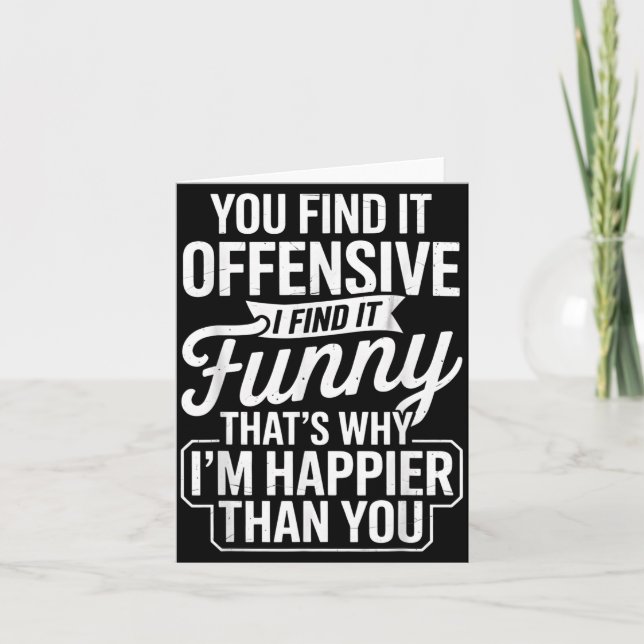 Carte Funny Adult Humor Sarcastic Offensive Happy Funny  (Devant)