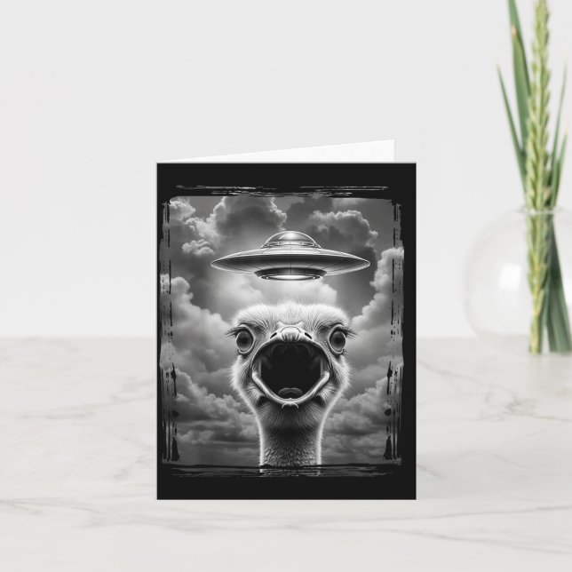 Carte Funny Alien Turkey Ufo Selfie Thanksgiving Meme  (Devant)