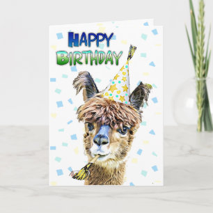 Carte Funny Alpaca Llama Humor Birthday