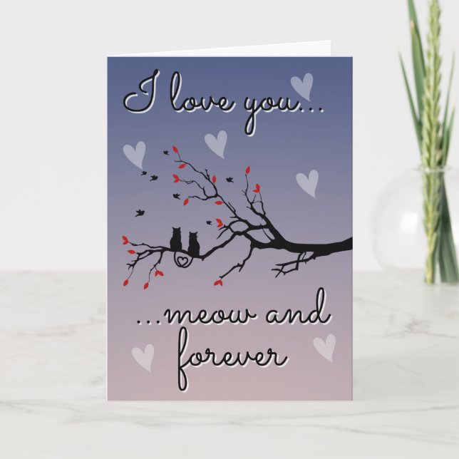 Carte Funny Amoureux des chats Valentine Card (Devant)