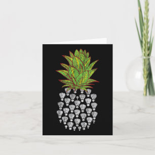 Carte Funny Ananas Distressed Design Badminton Sport