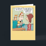 Carte Funny Animal Magnetism Birthday<br><div class="desc">This funny birthday card fea guy clearly has animal magntism,  attracting the family cat,  dog and bird. Or maybe it's just that's always in the pets' favorite sitting spot — the couch. Thanks for choosing this original by design © Chuck Ingwersen I post-cartoons on Instagram: https://www.instagram.com/captainscratchy</div>
