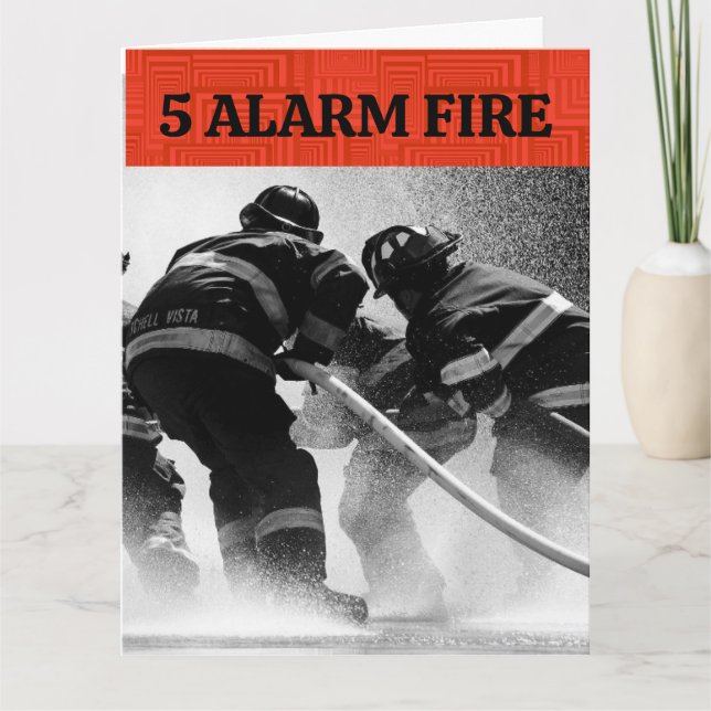 CARTE FUNNY ANNITHDAY FIREFIGHTERS GREETING CARD POUR EL (Devant)