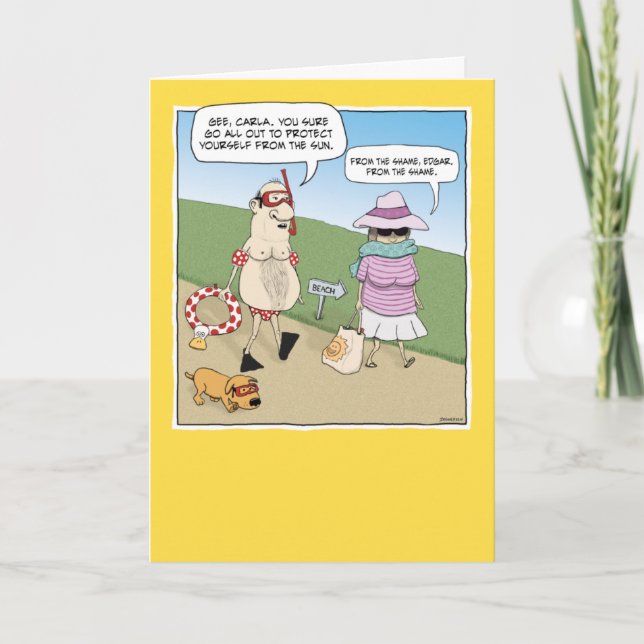 Carte Funny Anniversaire card : honte (Devant)