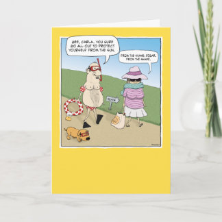 Carte Funny Anniversaire card : honte