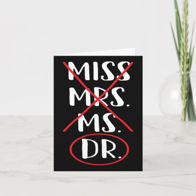 Carte Funny Bachelor Master Doctorat Diplôme Dr Phd (Devant)