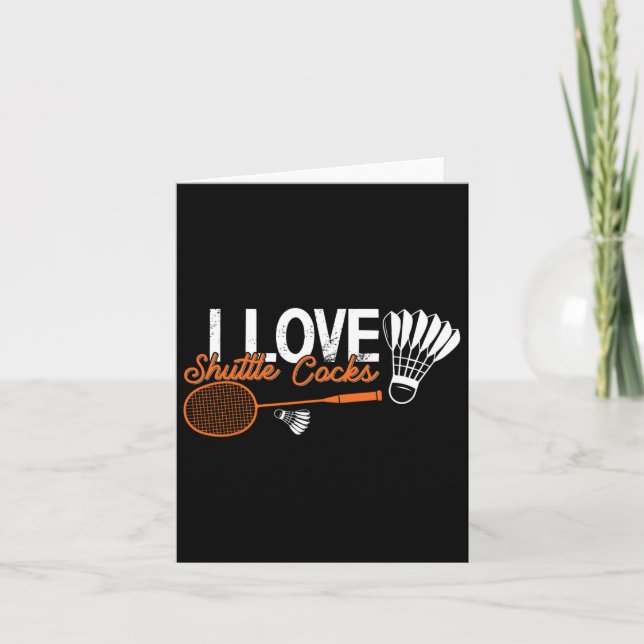 Carte Funny Badminton Humour Smash Shuttle Birdie Sport  (Devant)