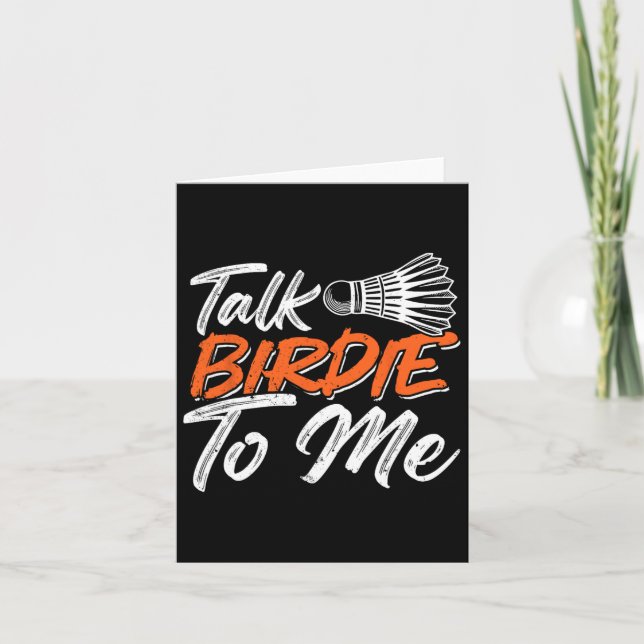 Carte Funny Badminton Humour Smash Shuttle Birdie Sport  (Devant)