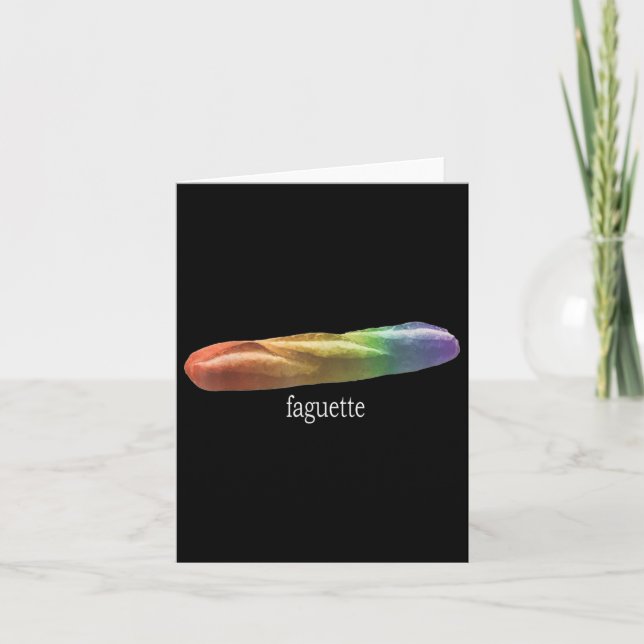 Carte Funny Baguette Arc en ciel Faguette Lgbt Pride Moi (Devant)