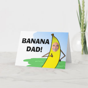 Carte Funny Banana Fête des pères Card, Insérer photo pa