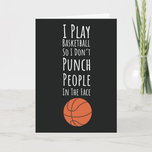 Carte Funny Basketball Cards Team Humor Sports (Devant)