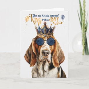 Carte Funny Basset Hound Chien King pour un jour d'anniv