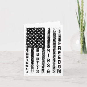 Carte Funny Bbq Funny Brisket Butts Ribs Et Freedom Bbq