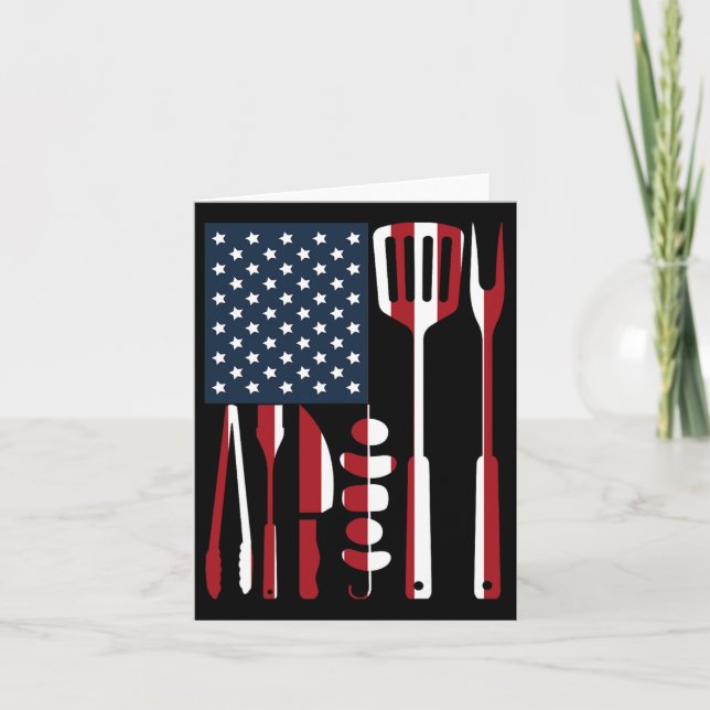 Carte Funny Bbq Smoker Grilling Tools Rbecue American Fl (Devant)