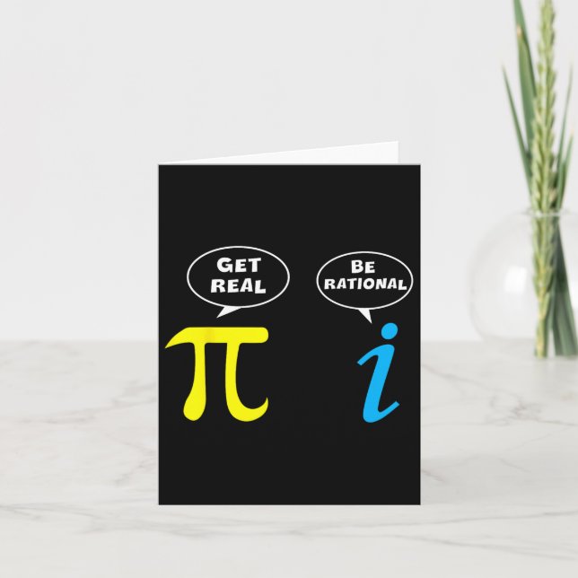 Carte Funny Be Rational Obtenir de vrais Math Lover ense (Devant)
