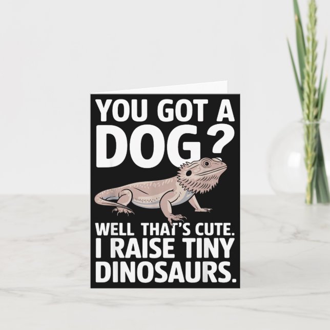 Carte Funny Bearded Dragon Art For Men Women Bearded Dra (Devant)