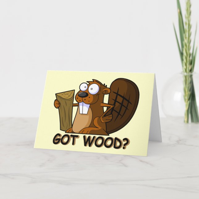 Carte Funny Beaver (Devant)
