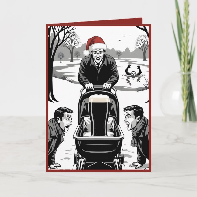 Carte Funny beer Christmas (Devant)