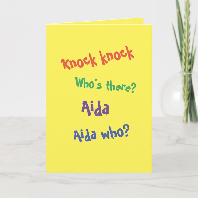 Carte Funny Belated Birthday Card Knock Knock (Devant)