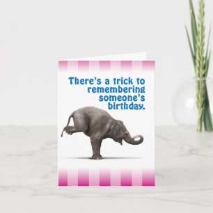 Carte Funny Belated Birthday Card - Trick to Souvenirs
