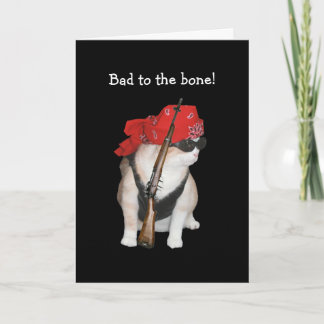 Carte Funny Biker/Non-conformiste Chat Anniversaire