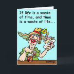 CARTE FUNNY BIRTHDAY<br><div class="desc">Old Drunk fête un anniversaire !</div>