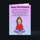 Carte Funny Birthday Card : Célébration du 50e anniversa<br><div class="desc">Tourner 50 ans peut être dur mais cette carte humoristique fera leur jour !</div>