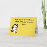 Carte Funny Birthday card for Best Friend<br><div class="desc">Il n'y a rien de tel que de faire se sentir bien à l'occasion de son anniversaire avec une carte légèrement insultante sur son âge. Cela devrait faire l'astuce, Instructions - acheter, personnaliser, leur remettre la carte et se tenir bien loin des bras atteindre. La salutation dit : "L'âge n'est...</div>