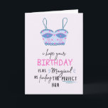 Carte Funny Birthday Card - Magique comme un bon soutien<br><div class="desc">Carte d'anniversaire amusante "J'espère que votre anniversaire est aussi magique que de trouver un bon soutien-gorge" Customisez votre propre salut ou laissez par défaut "Joyeux anniversaire"</div>