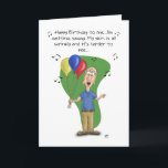 Carte Funny Birthday Cards : Birthday<br><div class="desc">Funny Birthday card with a funny cartoon image of an old man singing a Birthday melody.</div>