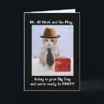 Carte Funny Birthday from Group<br><div class="desc">M. Small Business Bubba sur le devant et ses personnalités folles et folles à l'intérieur. Sur le devant : "M. All Work and No Play, aujourd'hui est votre grand jour et nous sommes prêts à faire la fête !" À l'intérieur : "Joyeux anniversaire ! ... de tous vos amis ANIMAUX...</div>